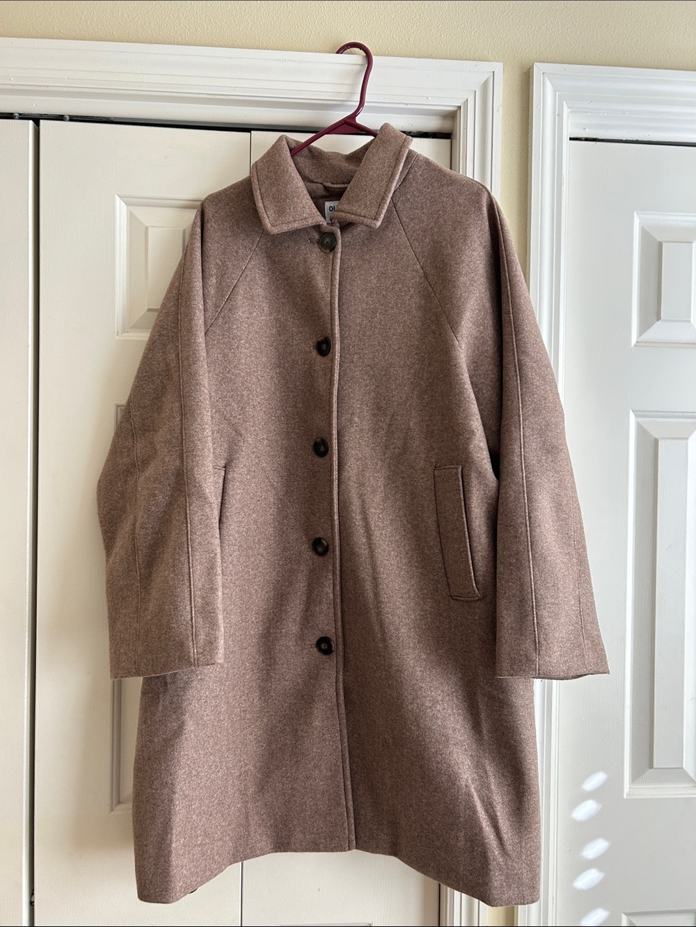 Old Navy Brown Wool-Blend Pea Coat